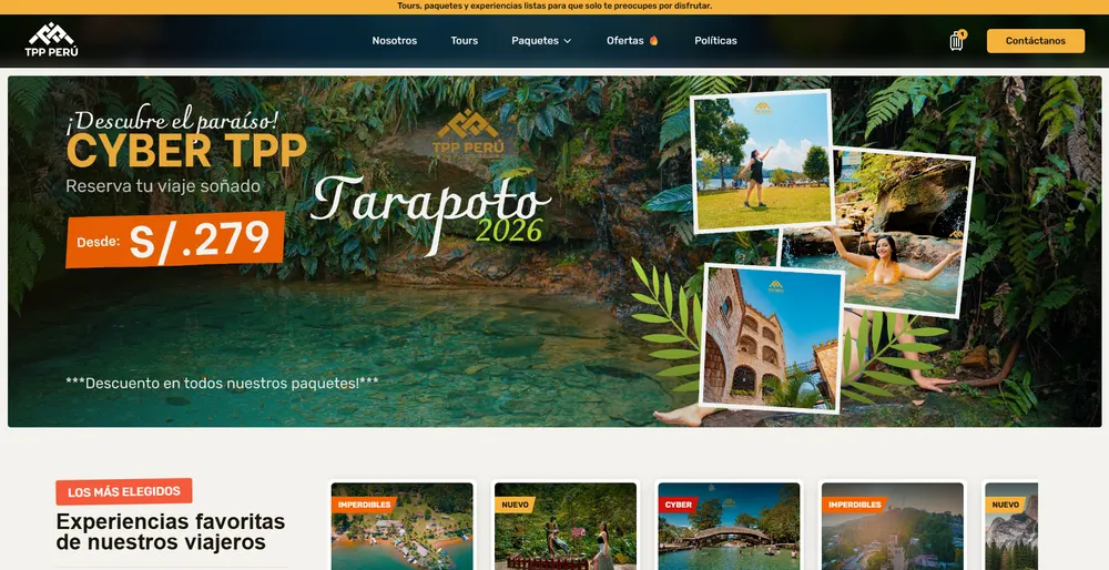 TPP Peru - Hotel y Tours: página web, vista 1